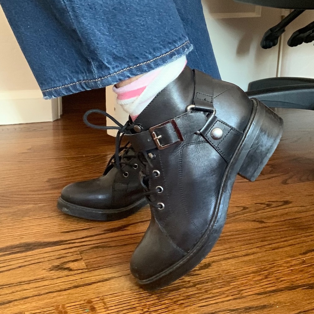 Black Leather Ankle Boots ASOS